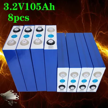 

NEW 4PCS 3.2V 105Ah lifepo4 battery not 100ah 12V210Ah/24V105Ah for EV RV battery pack diy solar EU US TAX FREE UPS or FedEx