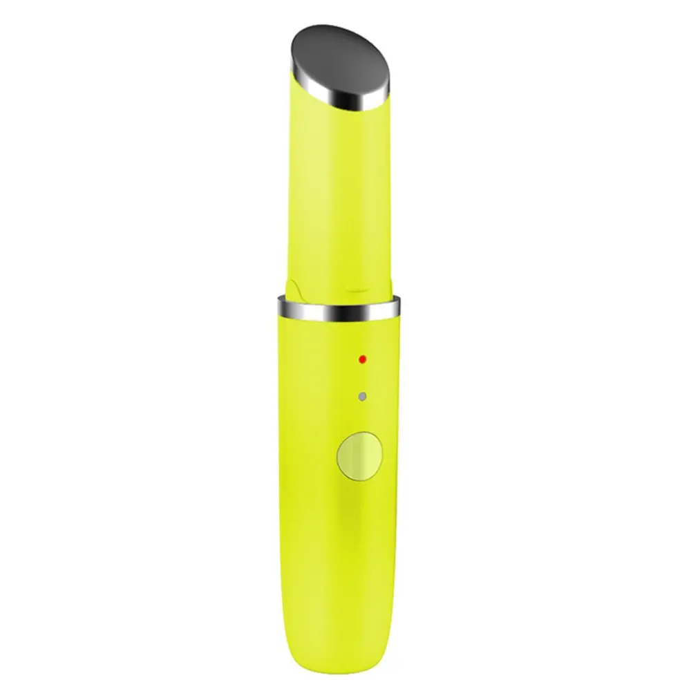 yellow Компактный перезаряжаемый Электрический массажер для глаз, комфортный, против старения, удаляет темные круги, подтягивает кожу глаз - Цвет: yellow