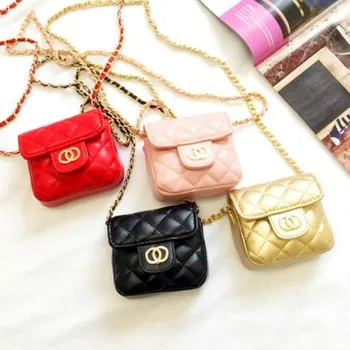 

Brand Design Children Chain Small Messenger Bag Mini Flap Girl Fashion Purses Clutch Candy Color Lingge Korean Change Money Bag
