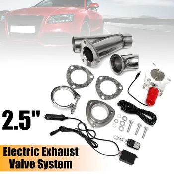 

63mm 2.5" Electric Remote Control Exhaust Valve Pipe Downpipe Cut Out Wireless Variable Rear Tail Exhaust Muffler Pipe Inlet