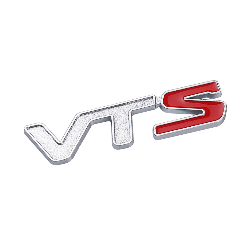 Silver Red Автомобильный стиль, 3D Металлическая Эмблема VTS, декоративная наклейка для Citroen sega C-QUATRE C2 C4 C5 C6, автомобильные аксессуары - Название цвета: Silver Red