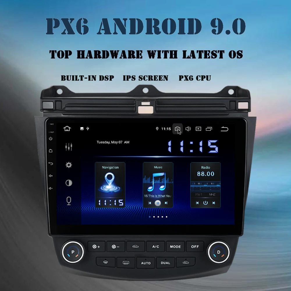 10," ips Android 9,0 автомобильный мультимедийный плеер для Honda Accord радио 2003-2007 gps навигация с DSP HDMI выход Wifi bluetooth