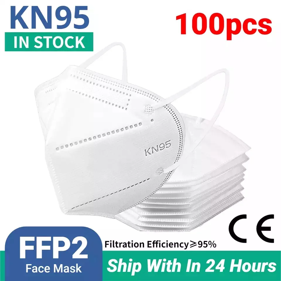 10-200 шт. многоразовые маски KN95 FFP2 5 слоев | Безопасность и защита