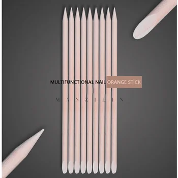 

100PCS 15cm Nail Art Orange Wood Stick Cuticle Pusher Remover Pedicure Manicure Tool Double-headed Nail Sticks Nails Tools