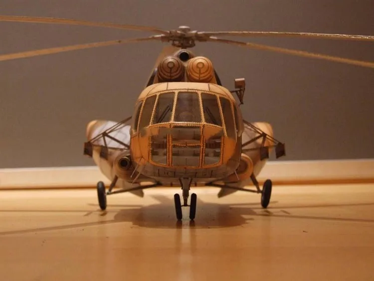 1:33 лак Mi-17 транспортный вертолет 3D Бумага модель ручной DIY Бумага работа подарок авиационные модели игрушки для детей 56x65 см