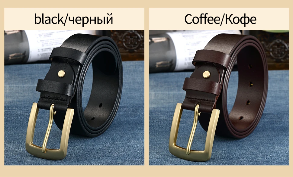 GEFANYA мужской ремень для мужчин, высокое качество, коровья кожа, натуральная кожа, ремни, горячая Распродажа, модные новые джинсы с медной пряжкой
