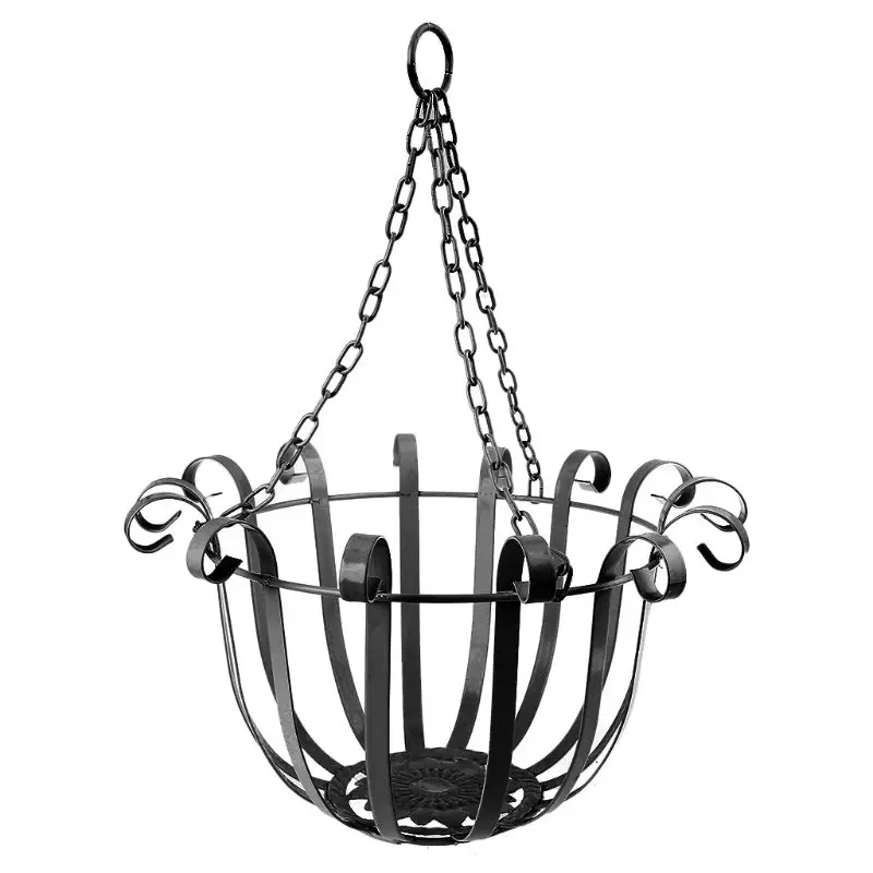European Style Wall Hanging Flower Pot Support Bracket Hook Iron Hanger Plants Holder Balcony Home Decoration