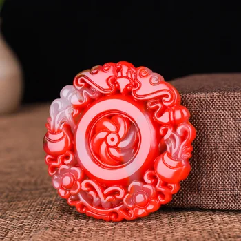 

Natural Xinjiang Colorful Gobi Jade Hand Carving Jade Pendant Jewelry Lucky Safety Amulet Necklace Pendant Fine Jewelry