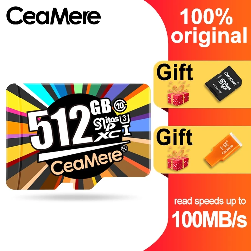 CeaMere Micro SD карта класс 10 UHS-1 8 Гб класс 6 16 Гб/32 ГБ U1 64 Гб/128 ГБ/256 ГБ U3 карта памяти флэш-память Microsd для смартфона - Емкость: SM-TF-XC512G