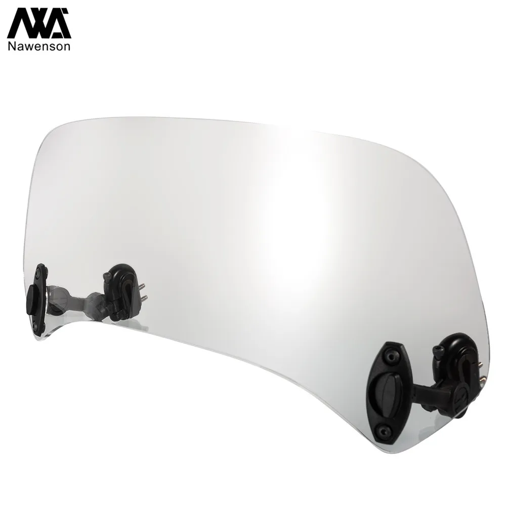  Universal Motorcycle Windscreen Extension Plastic Spoiler Add-On Air deflector Adjustable Aerofoil 