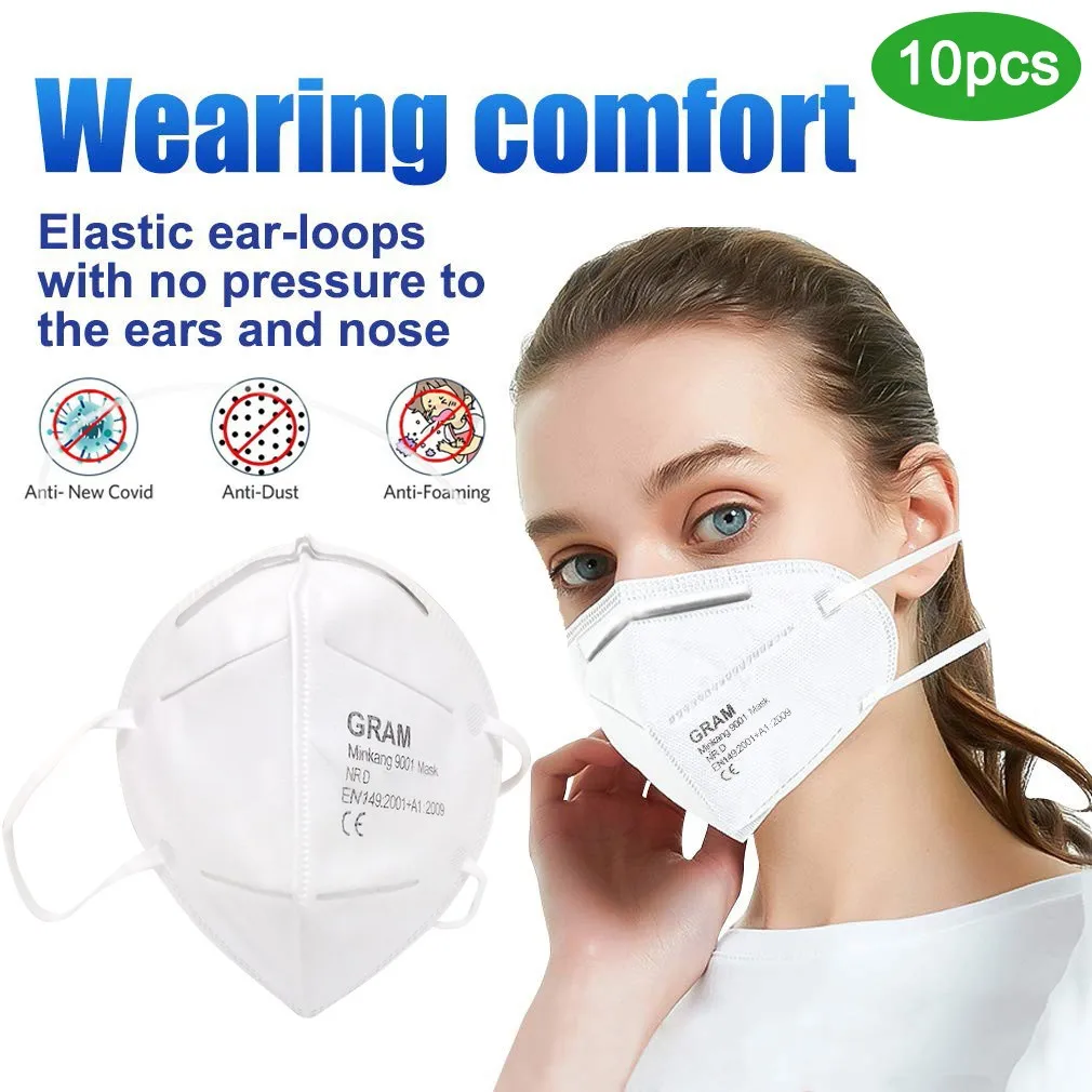 

Face mask 10PC Anti-Dust Filter Face Respirator Protection Mask Roof Mouth Masks mascherina ffp3