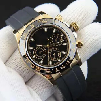 

luxury watches men 39mm AAA DAY TONA automatic sweeping watch No battery Rubber strap small dials work wristwatch Y30