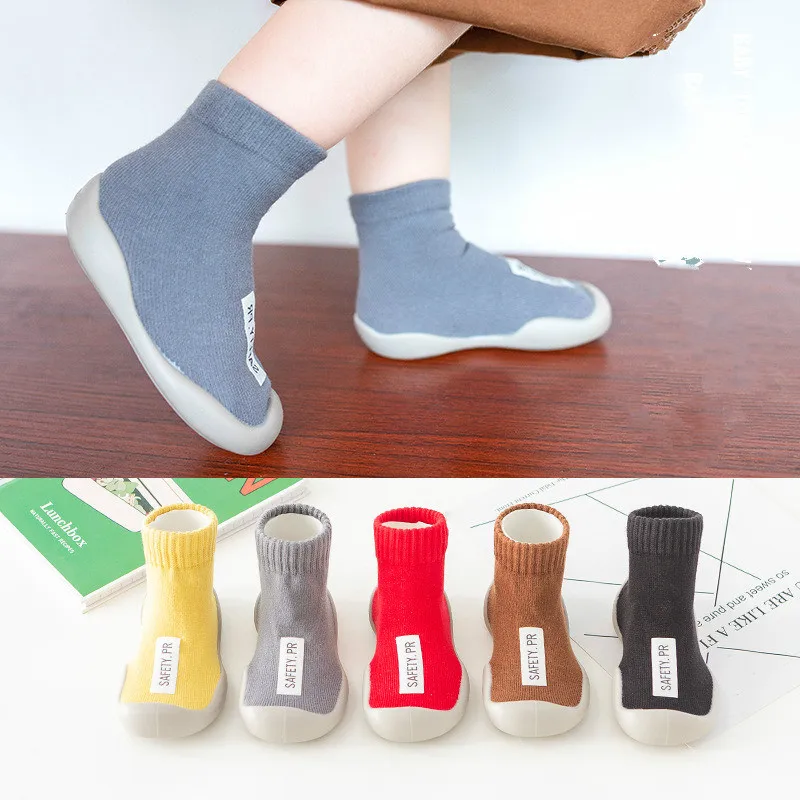 Low Price Socks Shoes Rubber-Sole First-Walkers Toddler Infant Booties Anti-Slip Knit Girls Boys 6n95BOyEpb3