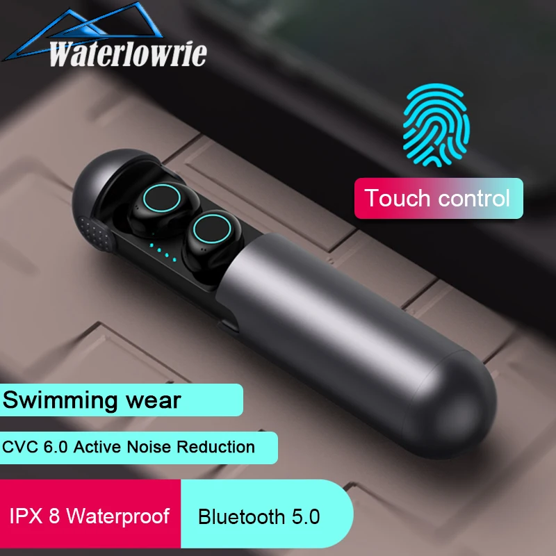 

TWS Wireless Headphone 3D Stereo Mini Bluetooth 5.0 Earphone With Dual Mic Sports IPX8 Waterproof Earbuds Auto Pairing Headset