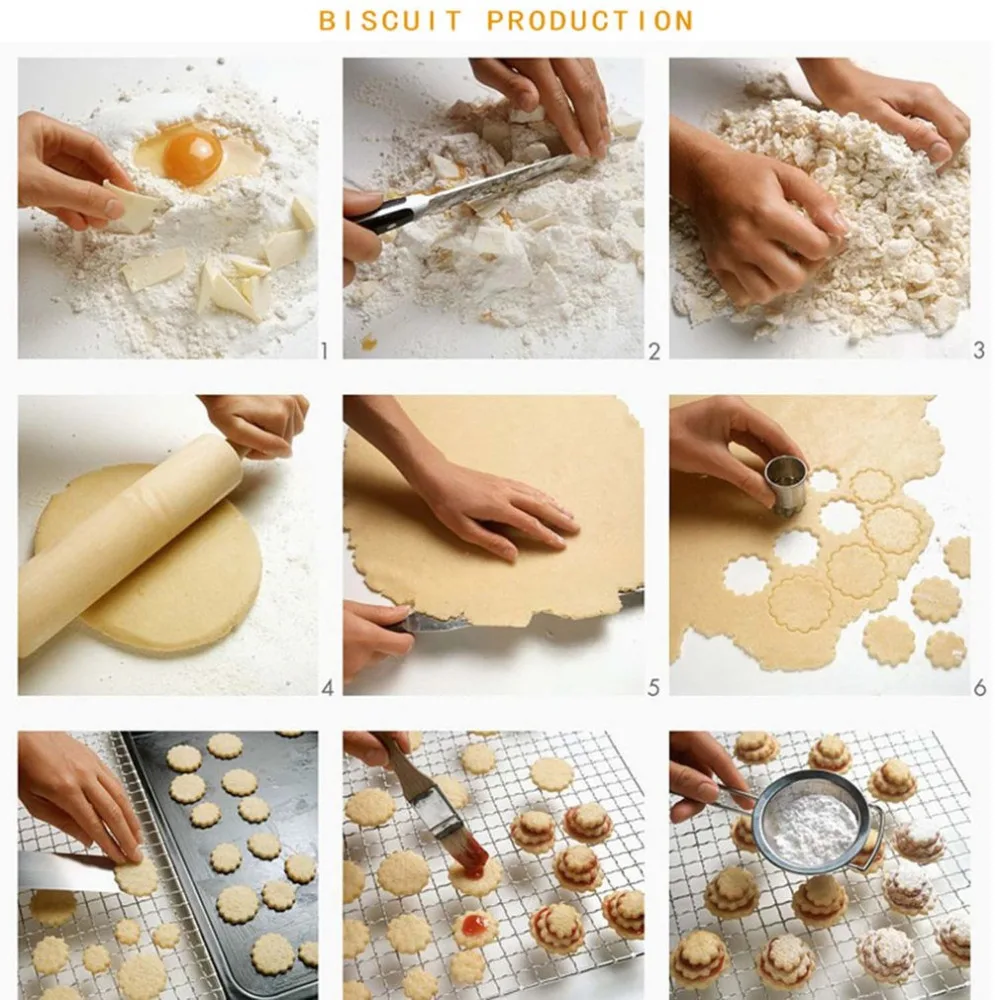 10PCS SET Stainless Steel Bakeware Moulds Christmas Tree Series Home Kitchen DIY Biscuit Cutter Dessert Cake 4
