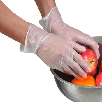 

100Pcs Box Disposable PVC Gloves Transparent Gloves Unisex