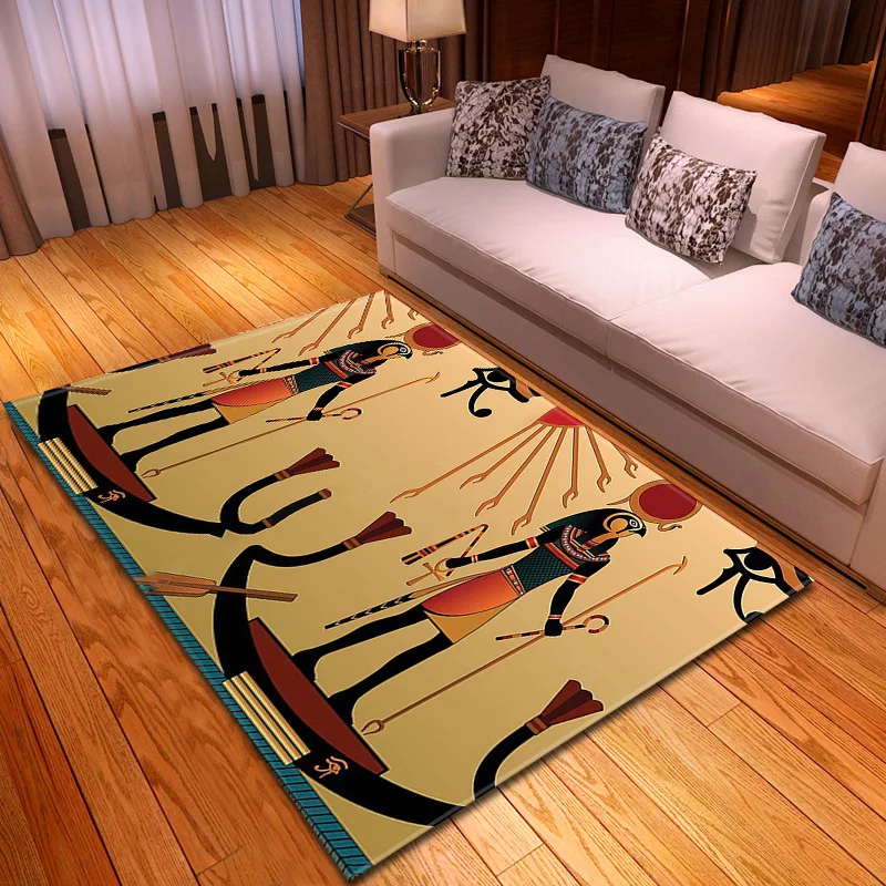 LB Ancient egyptian mural Floor Mat Room Decor Non-Slip Carpet Custom Area Rugs 