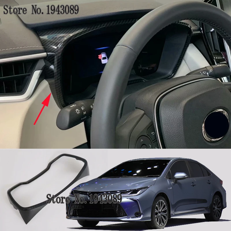 Автомобильный Стайлинг для Toyota Corolla E210 12th Gen ABS карбоновое волокно стиль Автомобильная рамка приборной панели украшение накладка наклейка
