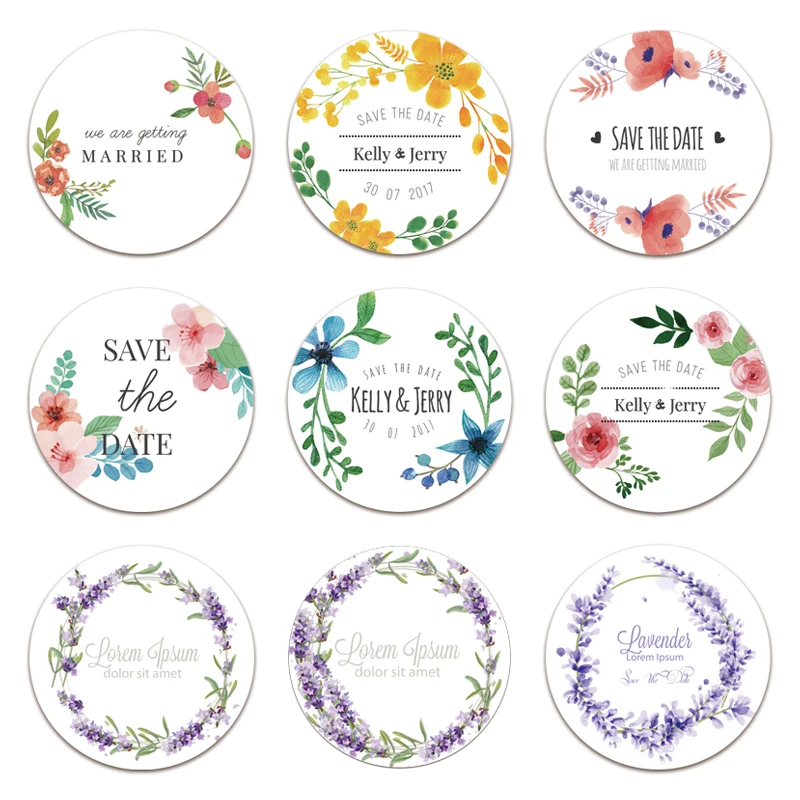 Customize your LOGO wedding sticker birthday party sticker personalized design label gift box sticker seal sticker self-adhesive