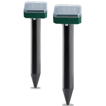 

Solar Powered Mole Repellent, 2 Pack Ultrasonic Gopher Repellent for Garden Yard, Snake Repellent, Vole Deterrent