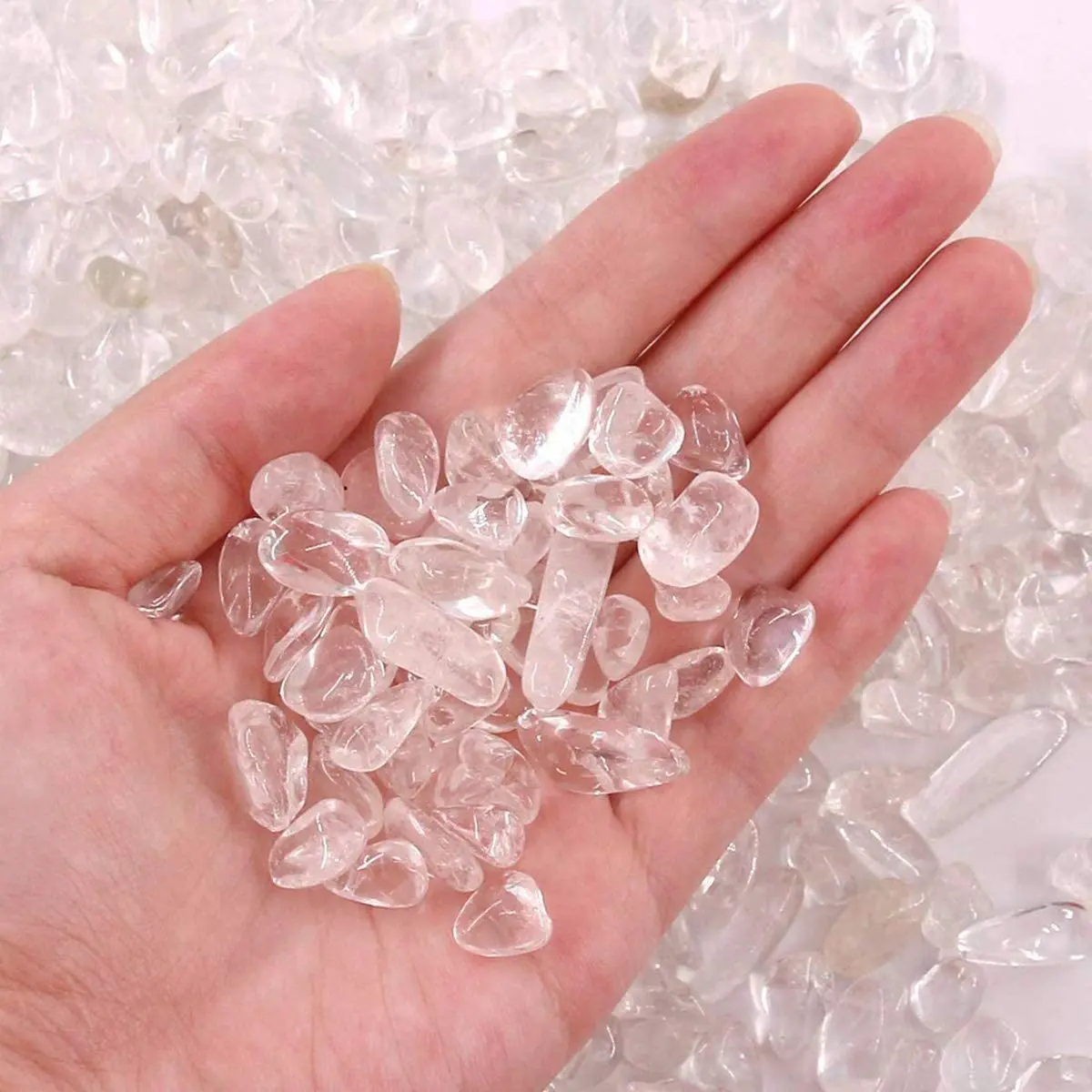 Aquarium Fish Turtle Tank Sand Rock Pebbles Crystal Quartz Stones Rock Sand for Vase Fillers Air Plants Succulent Plants Decor
