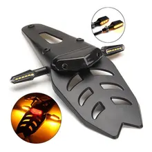 Заднее крыло мотоцикла Кронштейн номерного знака держатель с 12 В светодиодный задний фонарь Тормозная лампа универсальная для эндуро Мотокросс горячая распродажа