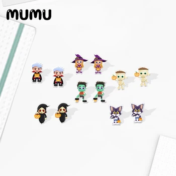 

2020 New Halloween Characters Stud Earring Happy Halloween Acrylic Earrings Resin Shrinky dinks Epoxy Handmade Jewelry