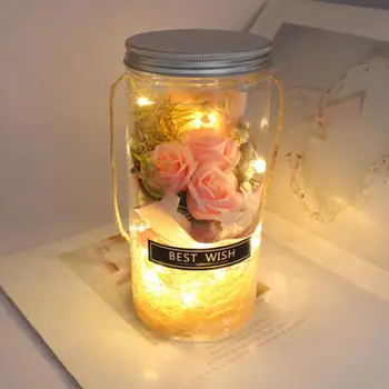 

Soap Rose LED Night Light Soap Flower Plastic Bottles Wedding Artificial Flower Valentine's Day Mothers Day Christmas Day Gift
