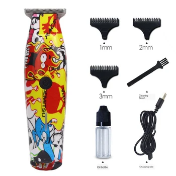 

Hair clippers professional trimmer Cordless hair cutting machine men barber tools USB rechargeable electric Graffiti clipper kit