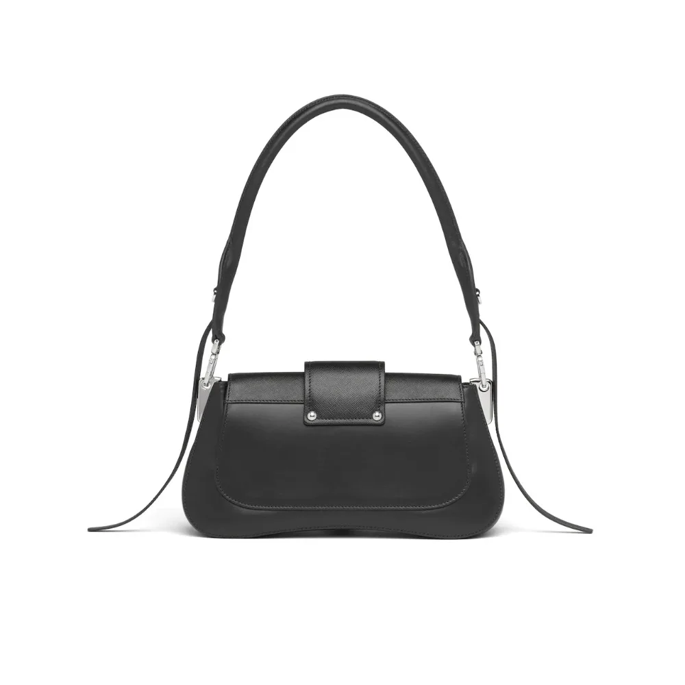 Prada Sidonie кожаная сумка через плечо на молнии сумки через плечо для женщин сумка-мессенджер дамская сумка 1BD228_2BB0_F0002_V_OJN