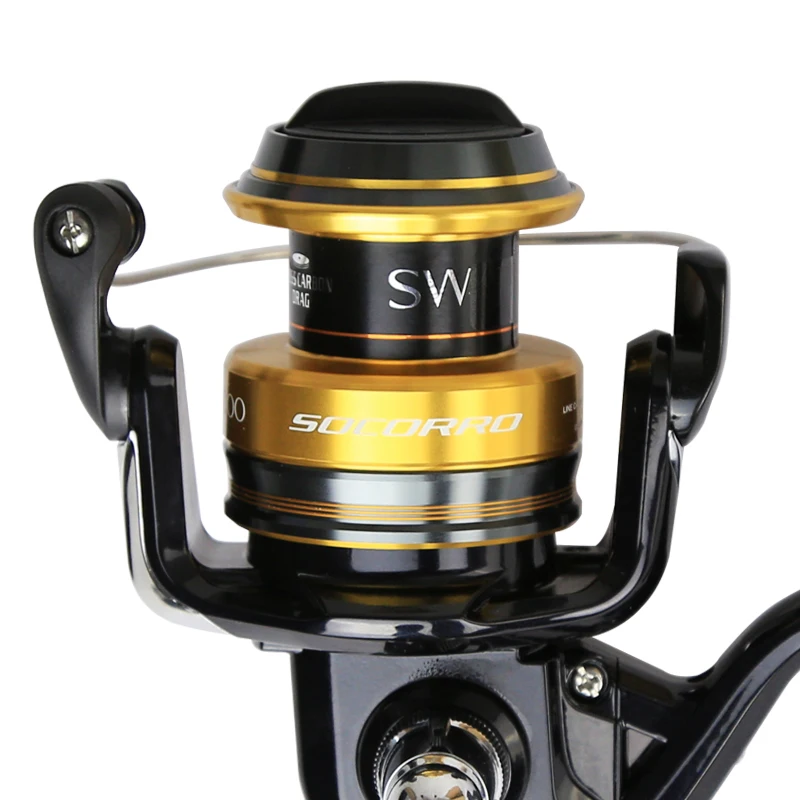 SHIMANO оригинальная Рыболовная катушка SOCORRO SW 5000 6000 8000 10000 4 + 1BB 10 12 (кг) Drag HAGANE