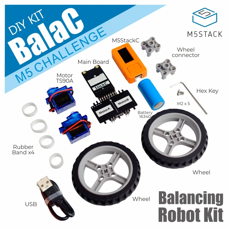 Balancing ESP32 On-Board M5stack Official STM32 DIY Car-Based Ics Dual-Wheel Two-Motor-Driven