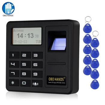 

Fingerprint Access Control System RFID Keypad Card Reader 125KHz 13.56MHz RFID Keyboard Access Controller Standalone for Home