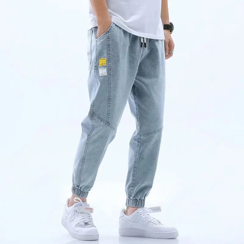 New Loose Men Jeans Male Denim Pants Simple Design High Quality  Casual Straight Denim Pants S-5XL