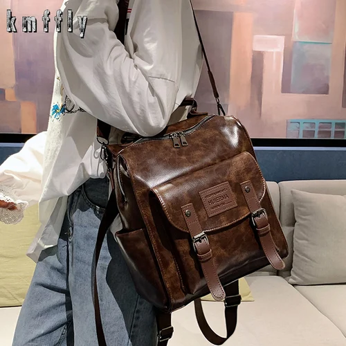 십대 소녀를 위한 스타일리시하고 기능적인 PU 가죽 백팩: 학교와 여행에 완벽한 동반자 추천