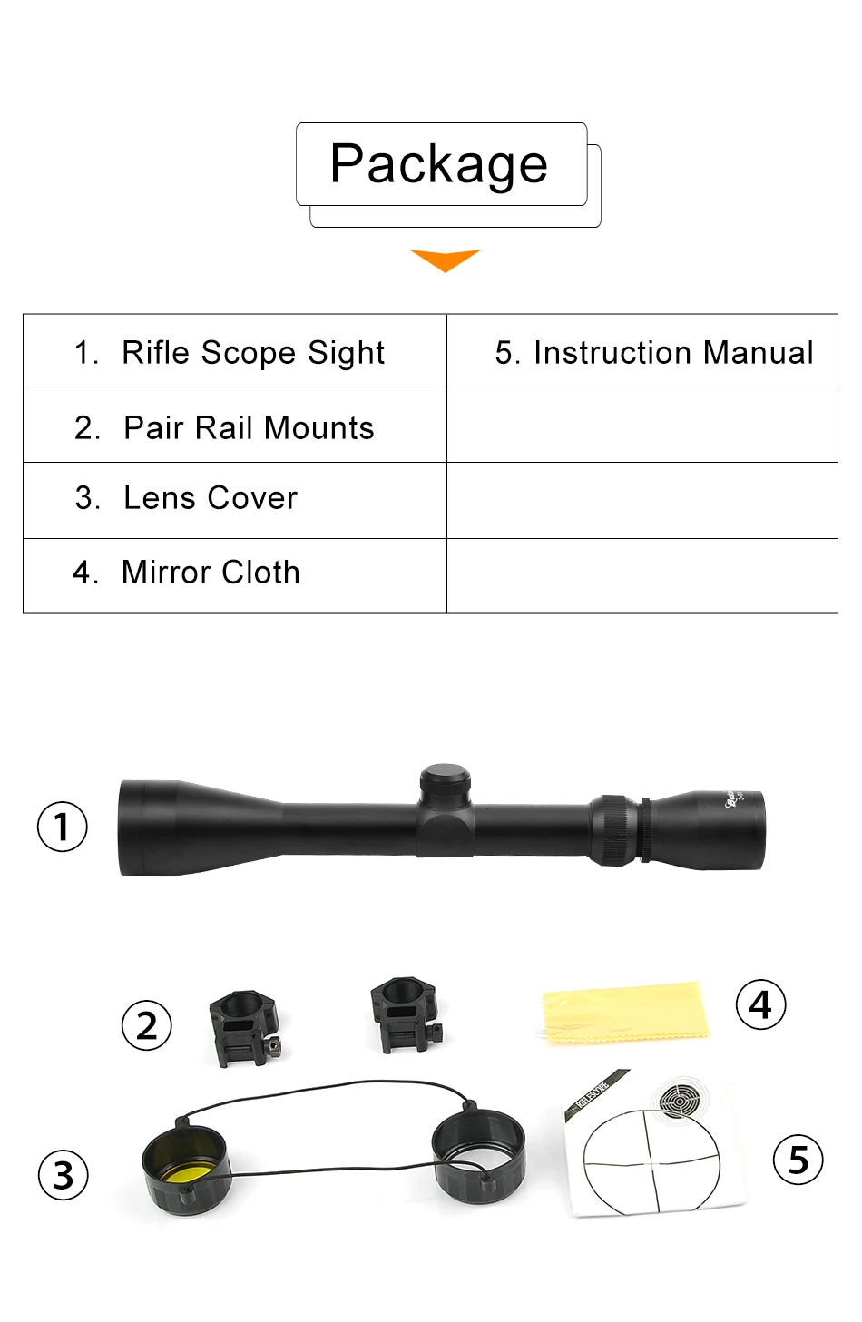 B bestsight 3-9x40 6-24x50 riflescopes caça com