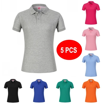 

Wholesale 2020 New Designer Women Fashion Solid Turn-down Neck Luxury Casual Cotton Polo Boy Clothes Tops Tee AD0009