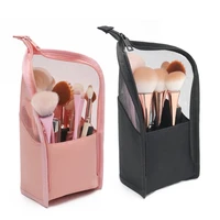 Travel Makeup Brush Bag Portable Cosmetic Brush Holder Organizer Waterproof Stand-Up Makeup Brush Pouch Zipper Toiletry Bag 1
