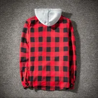 Men hoodies clothing 2021 Spring Autumn Plaid Shirt Men Cotton New Male Casual Long Sleeve Shirt High Quality Man Clothes - Image 4