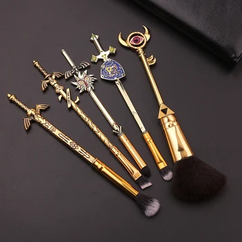 

Drop Shipping 5pcs Vintage The Legend Of Zelda Makeup Brushes Set Power Eyeshadow Highlight Brushes Tool Kit