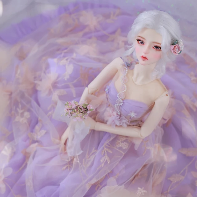 Shuga Fairy Doll BJD Qing 1/3 Resin 61.5cm SD Dolls Fairyland Purple Color Gauze Skirt Fullset Dolls 6