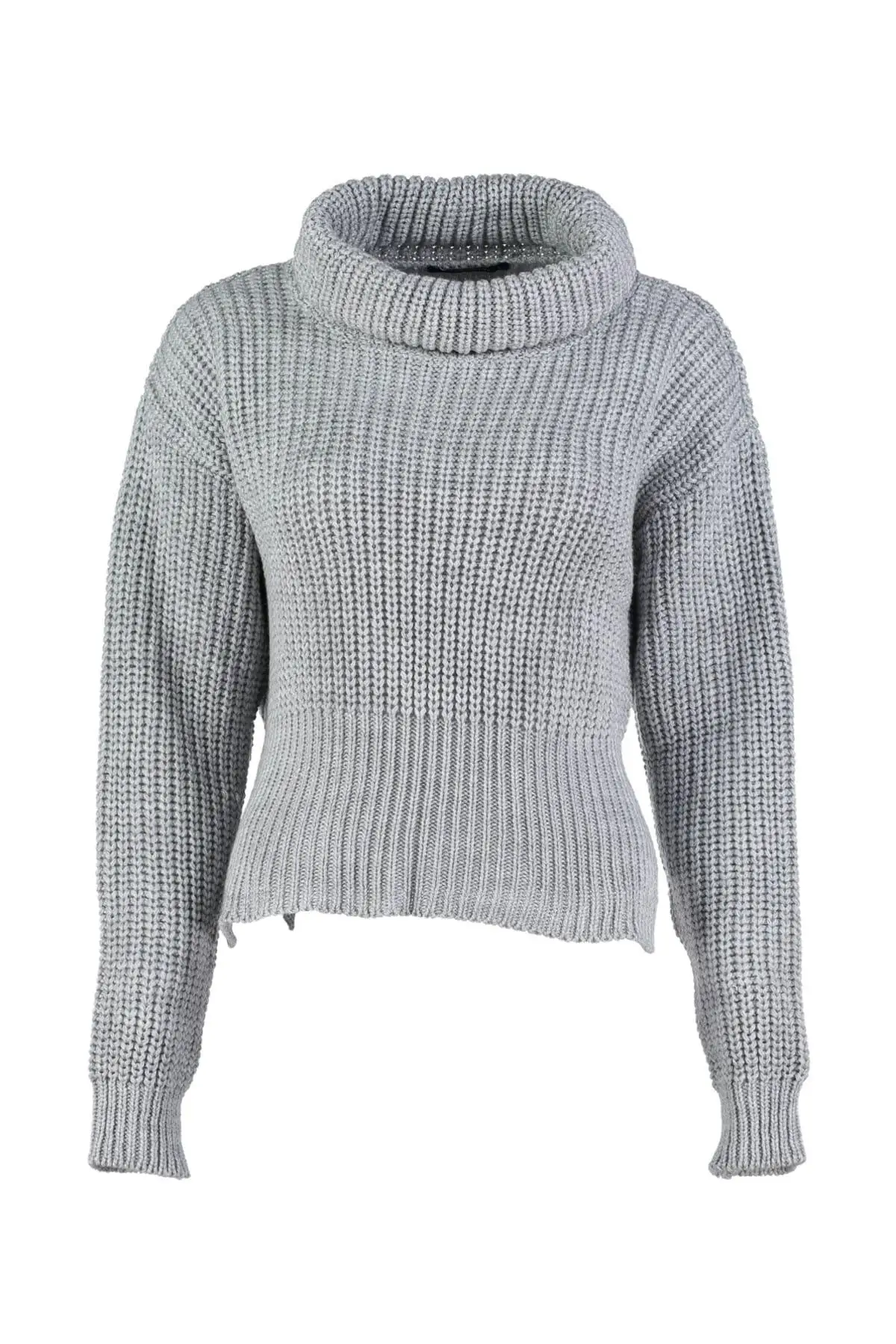 

Trendyol Gray Turtleneck Crop Sweater Sweater TWOAW20ZA0020