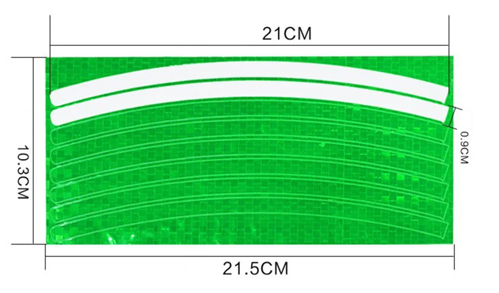 Reflective Tape Bicycle Stickers Decals Fluorescent Bike Wheel Strip Stickers Adhesive Safety Cycling Bike Warning Tape BC0123 (2)