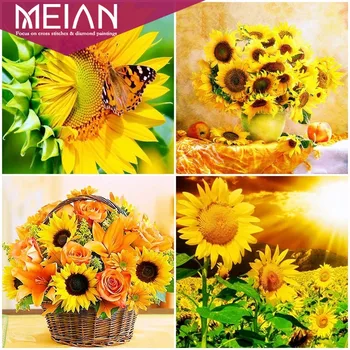 

2020 full coverage diamond painting kits sunflower crystal diamond painting flower diy diamond mosaic Cross Stitch art paintings