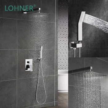 

Lohner New Arrival Shower System Stainless Steel Water Shower Head Modern Filter Wall Shower Luxury Bathroom