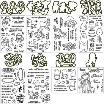 

Mermaid Santa Claus Cake Clear Stamps and Metal Cutting Dies for Scrapbooking and Card Making Paper Craft 2019 New die cuts