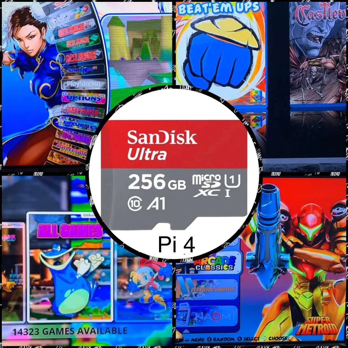 256 ГБ Micro SD карта Retropie 4 6 эмуляция станция для Raspberry Pi 3D Boxart видео предварительные
