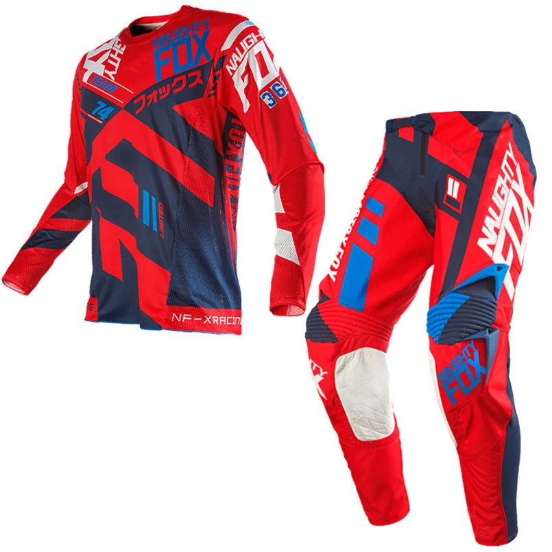 

2019 NAUGHTY Fox MX Motocross Suit 360 Divizion Full Set Jersey Pants Combo MX Dirt Bike Off-road Racing Gear Set