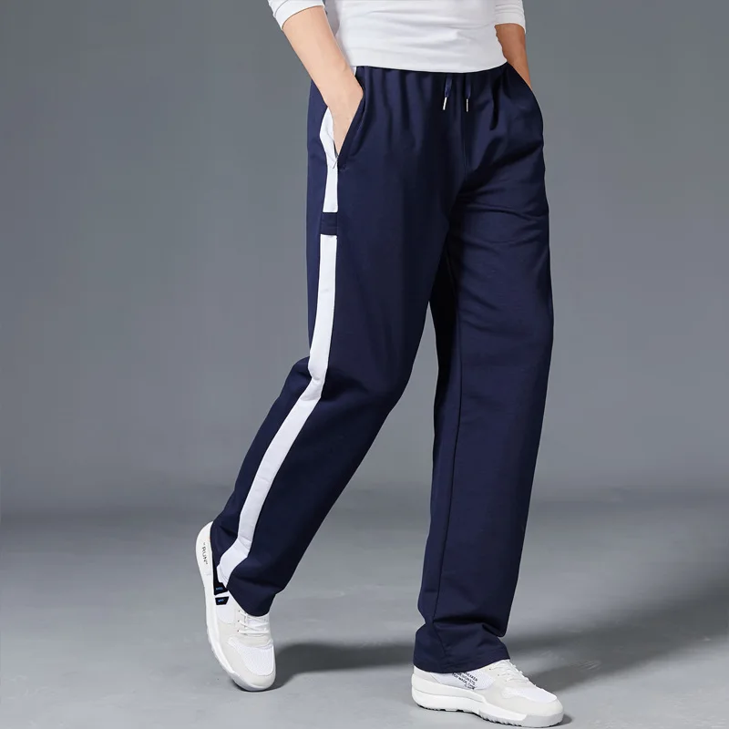 

ECTIC Men Sport Fitness Training Pants Loose Running Stripe Sweatpants Mens Straight Trousers Tracksuit 2020 Joggers Sportswear
