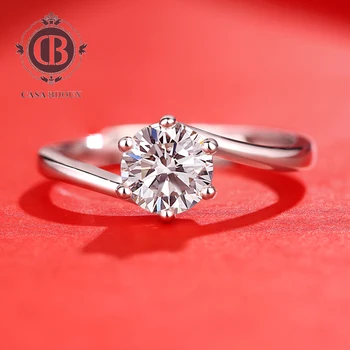 

925Silver TRUE LOVE Ring 0.5/1/2/3ct D color Moissanite VVS Engagement Wedding Diamond Ring With National Certificate for Women